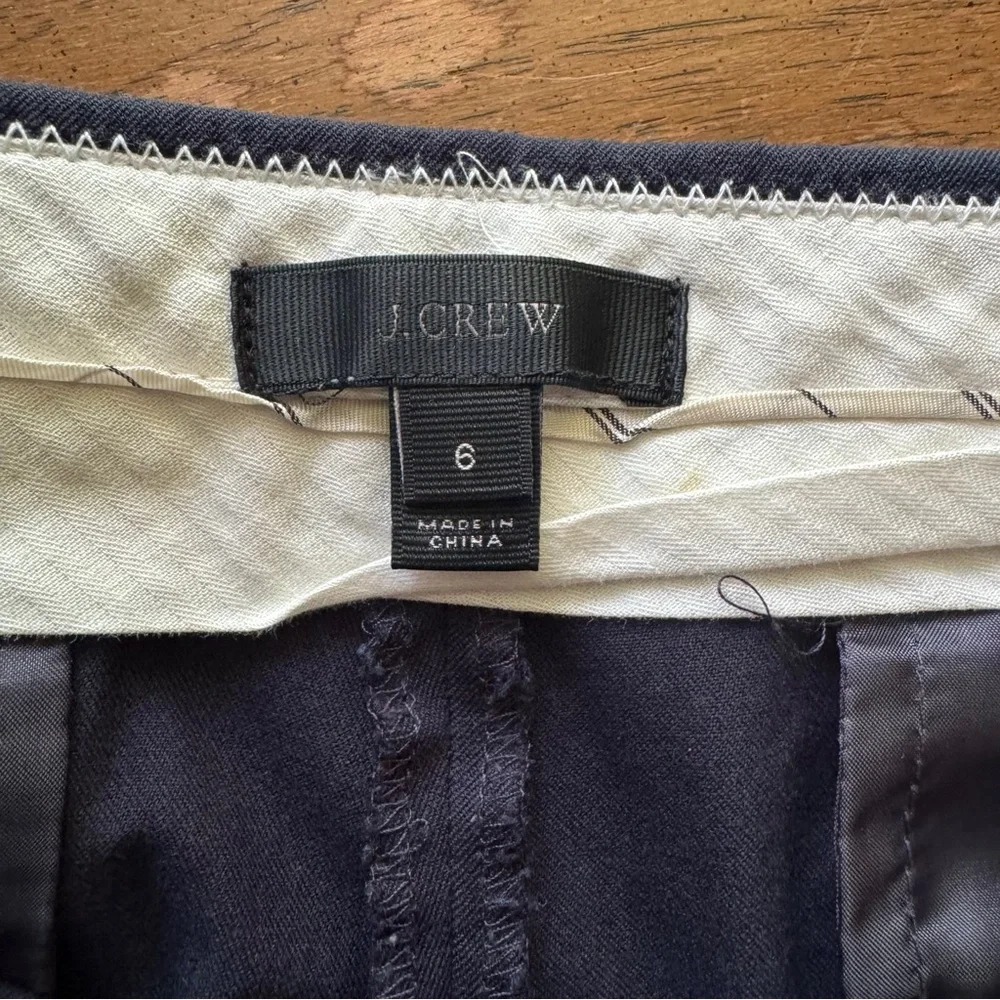 J. Crew Patio Cropped Navy Blue Pant